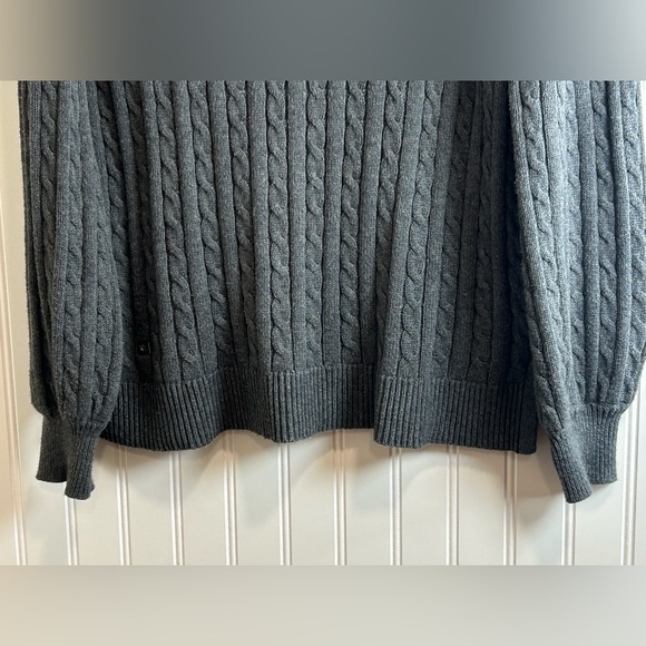 Ralph Lauren Women Gray Cable Knit Sweater - Picture 13 of 14